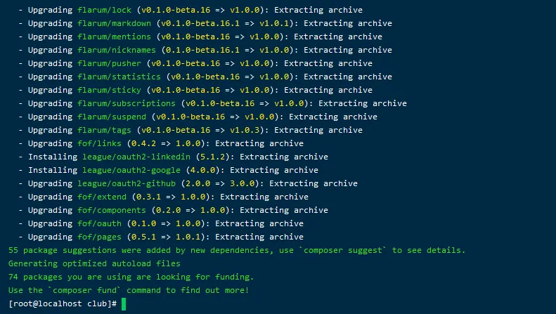 Flarum 0.1.0-Beta.16升级1.0.0正式版