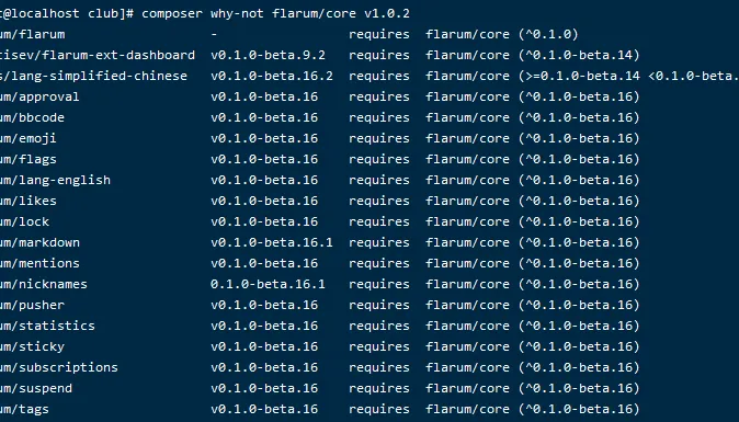 Flarum 0.1.0-Beta.16 升級 1.0.0 正式版